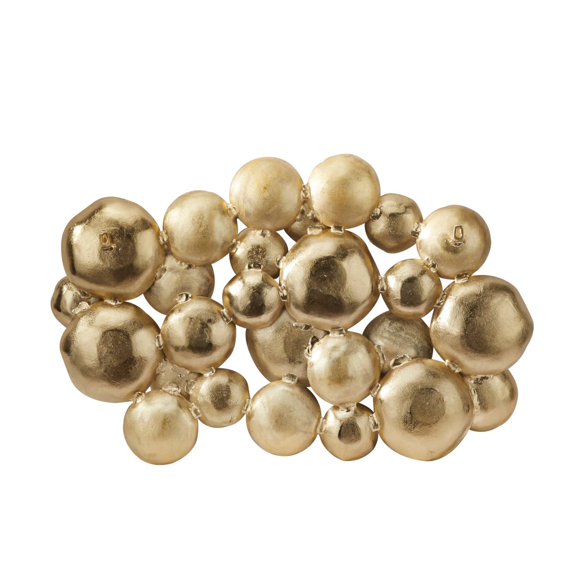 Gold Aluminum Modern Wall Decor, 43" x 4" x 29"